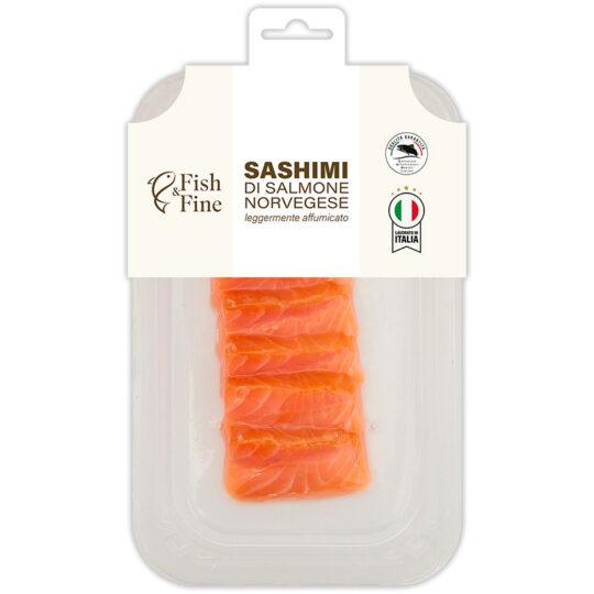 Sashimi di Salmone Norvegese Leggermente Affumicato